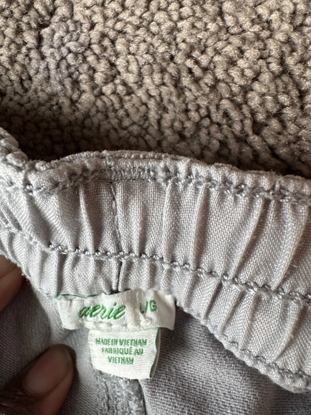 Aerie Gray Distressed Frayed Hem Denim Cutoff Shorts SIZE L